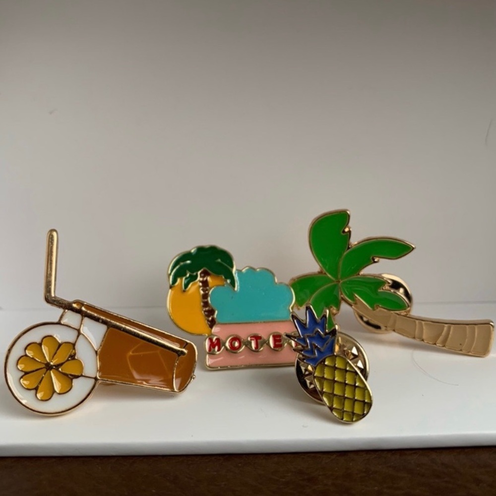 Metal Summertime Enamel Pins